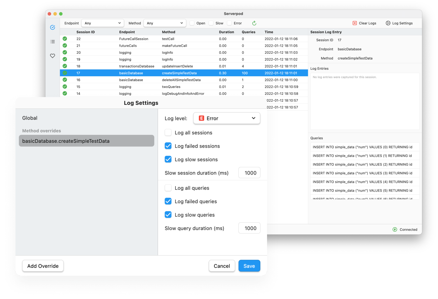 Serverpod Insights